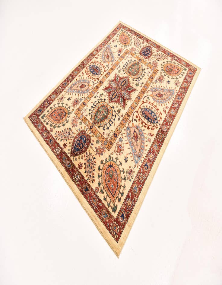 Detail image of 4' 11 x 6' 5  Hand Knotted Ariana Ziegler Rug