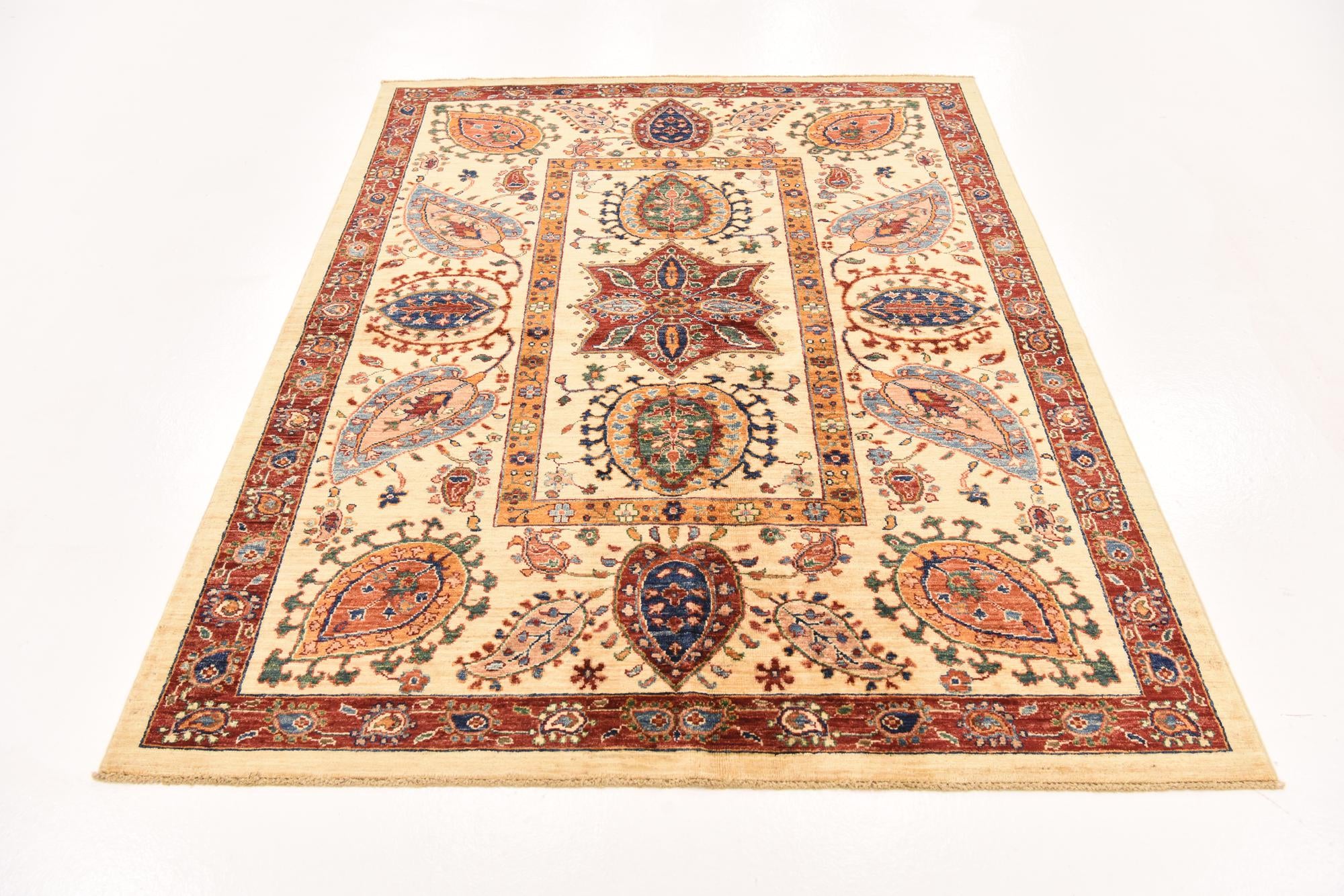 4' 11 x 6' 5 Hand Knotted Ariana Ziegler Rug