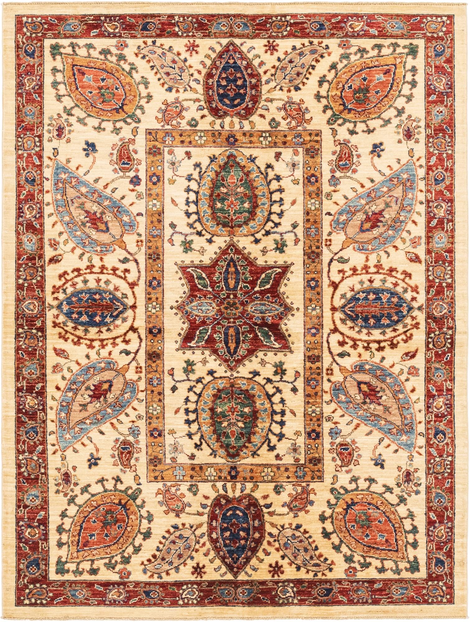 4' 11 x 6' 5 Hand Knotted Ariana Ziegler Rug