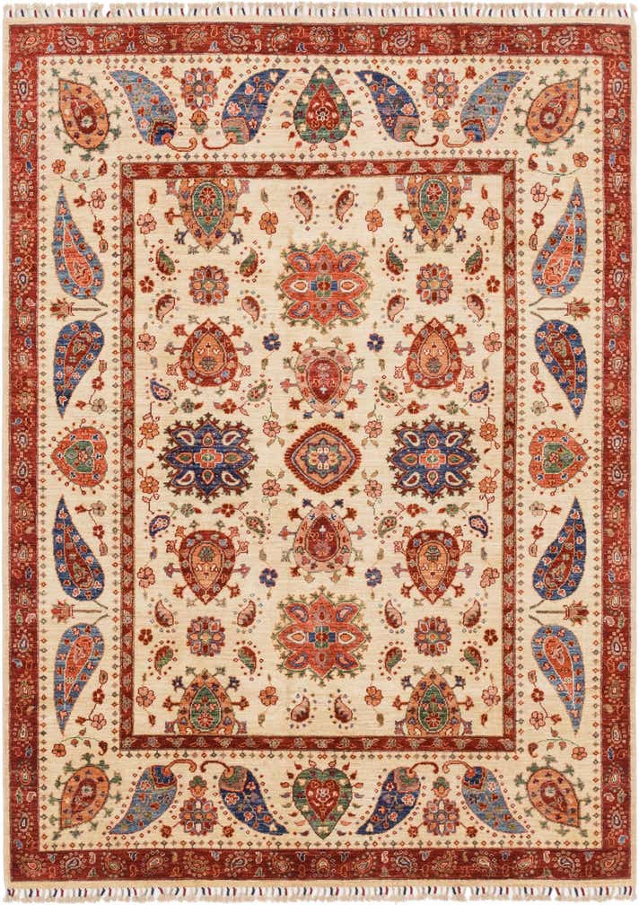 5' 9 x 8' Hand Knotted Ariana Ziegler Rug
