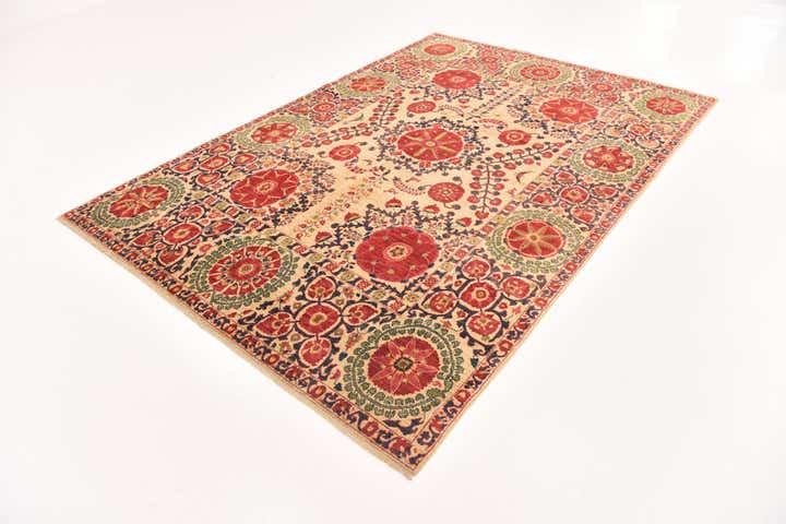 6' 1 x 8' 9 Hand Knotted Ariana Ziegler Oriental Rug