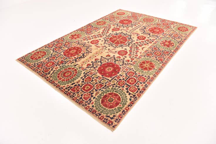 Detail image of 6' 1 x 8' 9 Hand Knotted Ariana Ziegler Oriental Rug