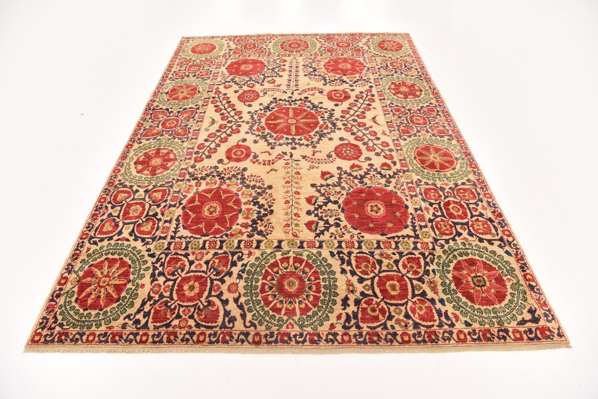 6' 1 x 8' 9 Hand Knotted Ariana Ziegler Oriental Rug