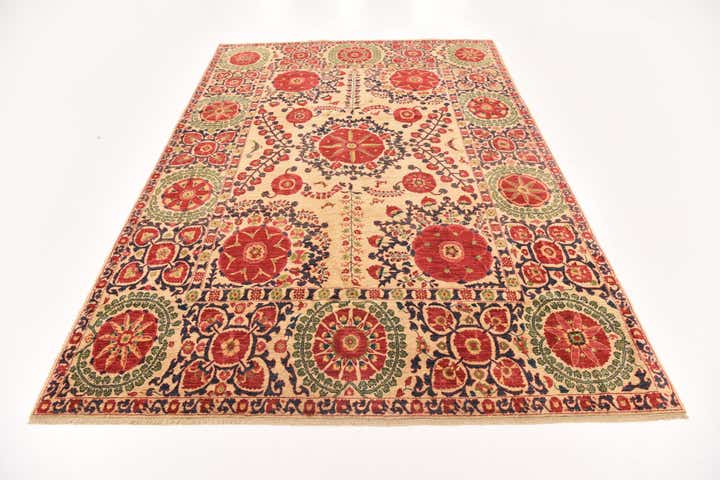 6' 1 x 8' 9 Hand Knotted Ariana Ziegler Oriental Rug