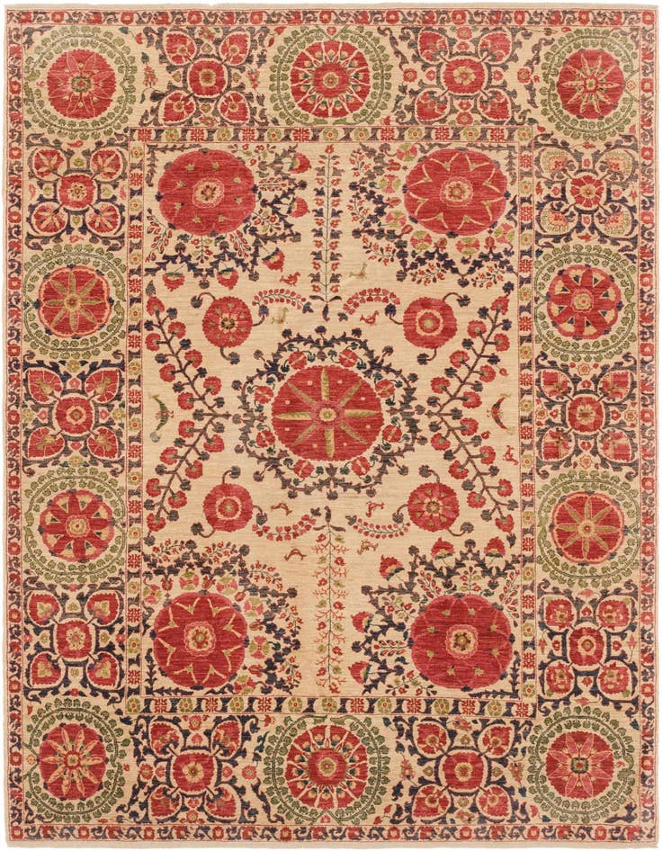 Detail image of 6' 1 x 8' 9 Hand Knotted Ariana Ziegler Oriental Rug