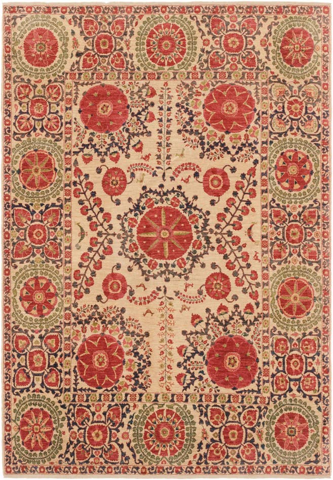Detail image of 6' 1 x 8' 9 Hand Knotted Ariana Ziegler Oriental Rug