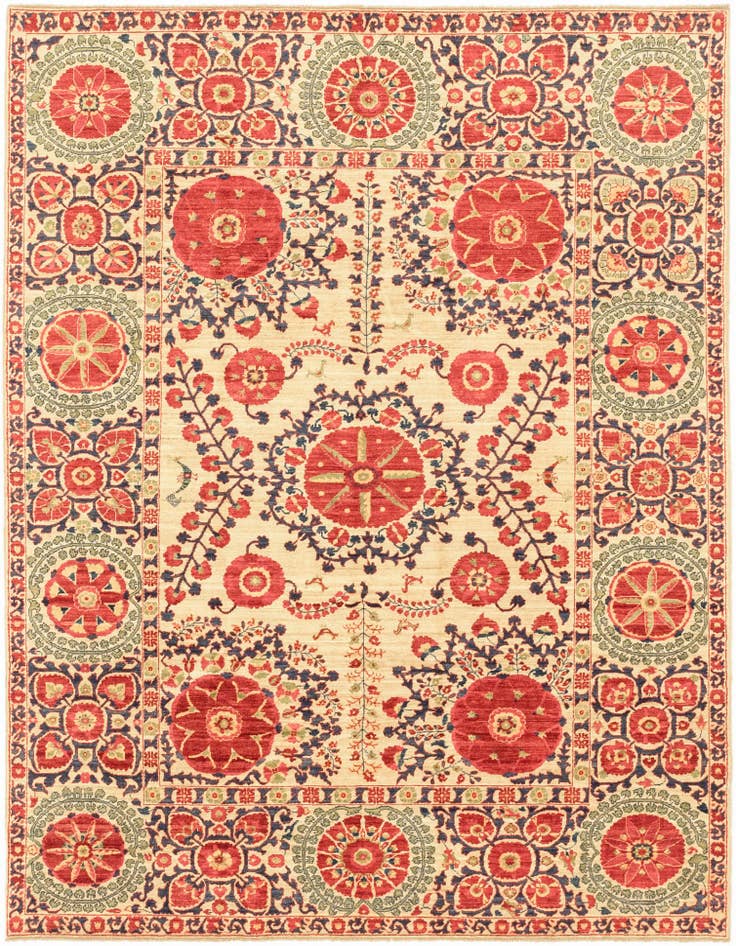 Detail image of 6' 1 x 8' 1 Hand Knotted Ariana Ziegler Oriental Rug