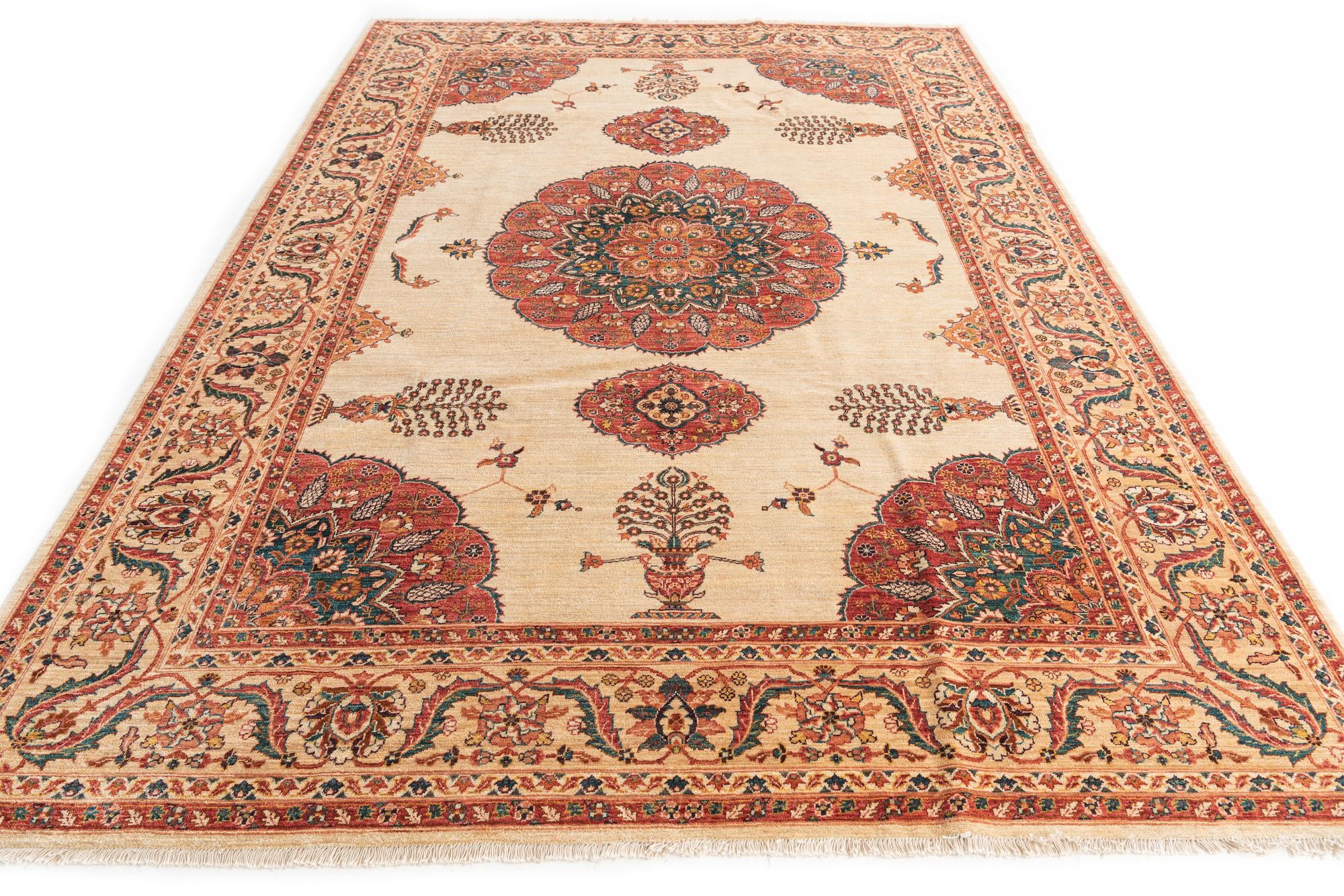 6' 8 x 9' 10 Hand Knotted Ariana Ziegler Oriental Rug