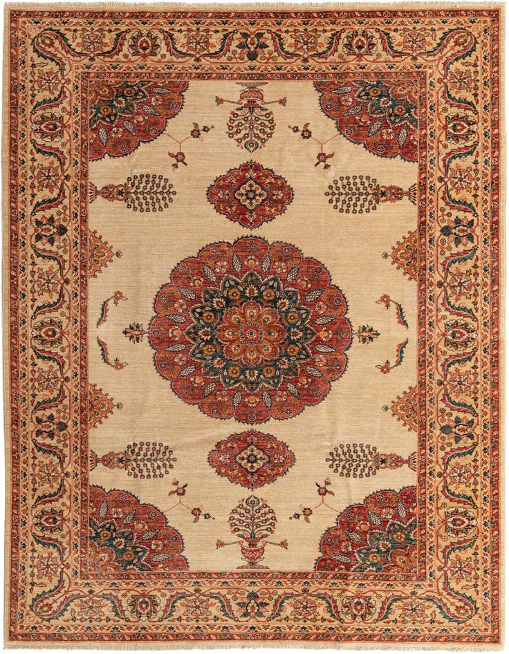 Detail image of 6' 8 x 9' 10 Hand Knotted Ariana Ziegler Oriental Rug