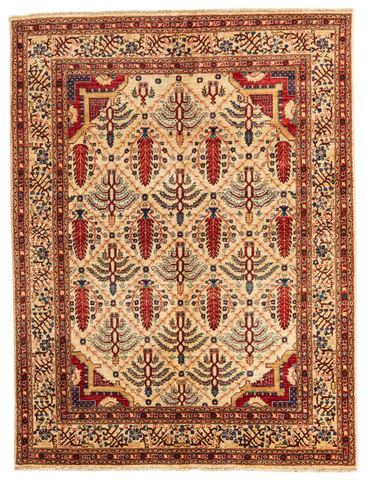 Detail image of 5' x 6' 7 Hand Knotted Ariana Ziegler Oriental Rug