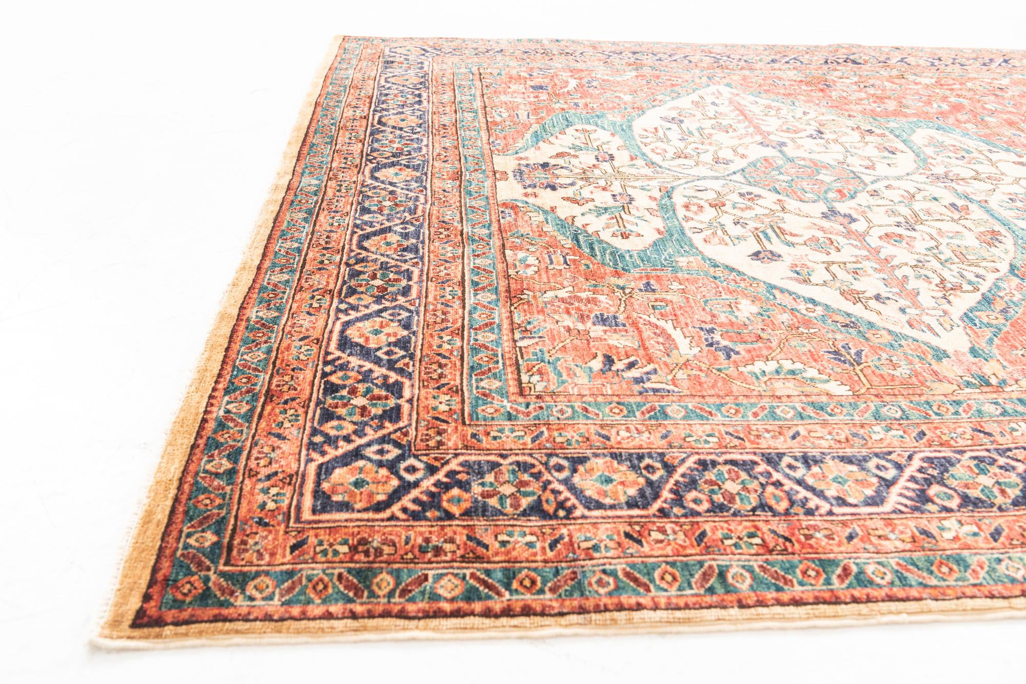 5' 8 x 8' 1 Hand Knotted Ariana Ziegler Oriental Rug