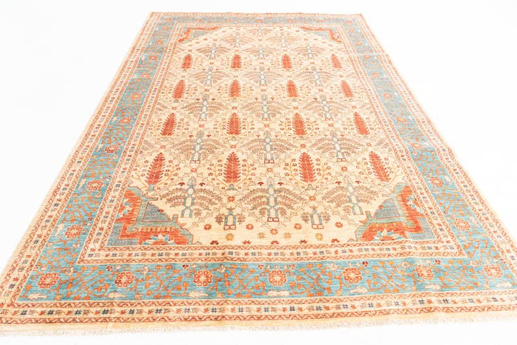 Detail image of 6' 8 x 9' 9 Hand Knotted Ariana Ziegler Oriental Rug