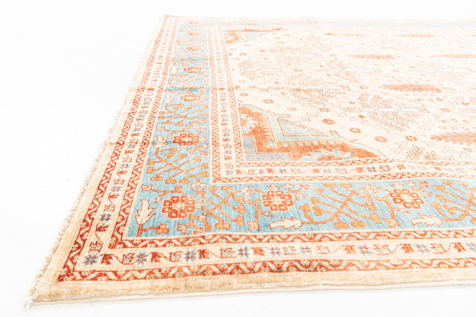 6' 8 x 9' 9 Hand Knotted Ariana Ziegler Oriental Rug
