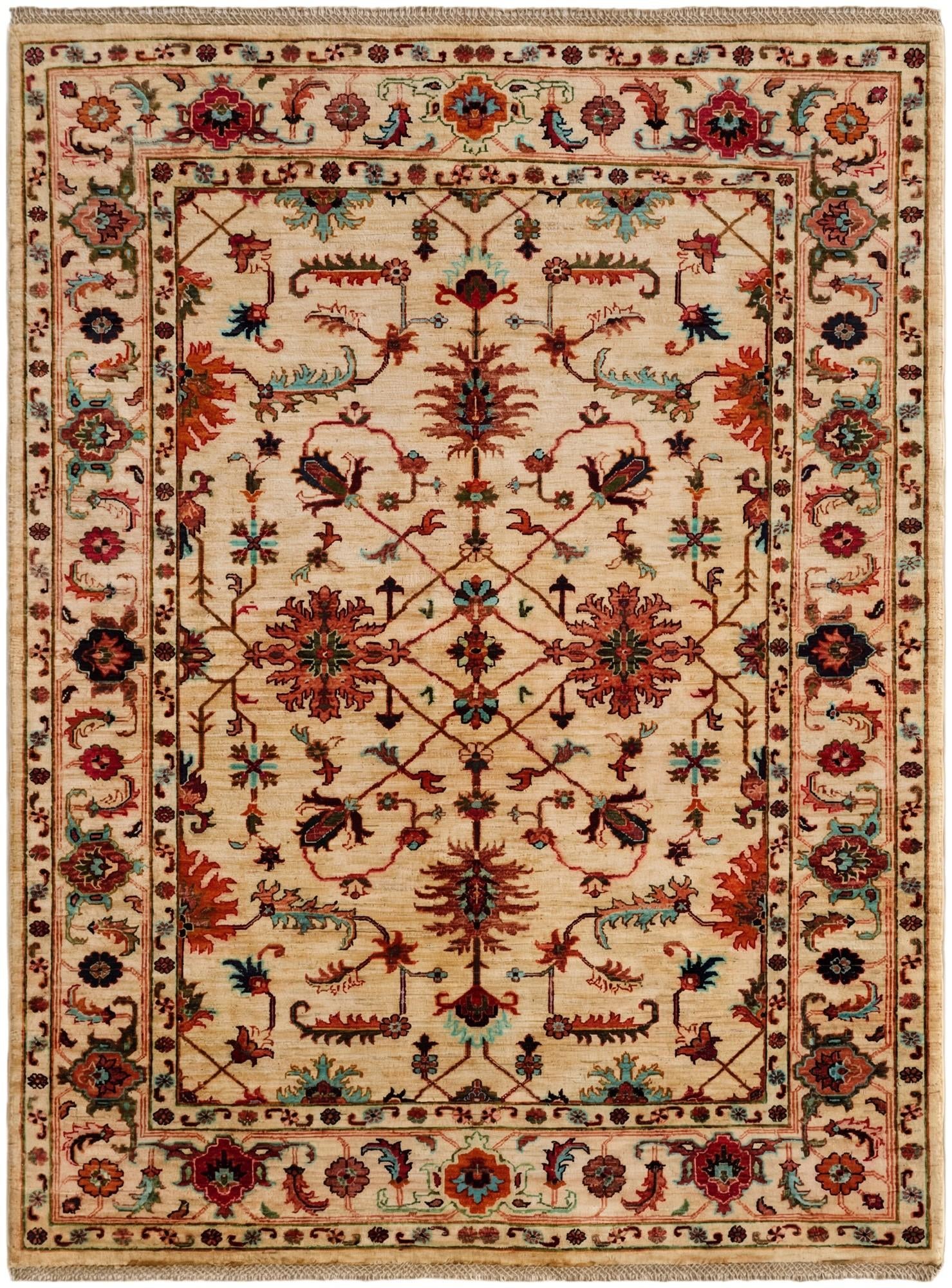 4' 11 x 6' 6 Hand Knotted Ariana Ziegler Rug