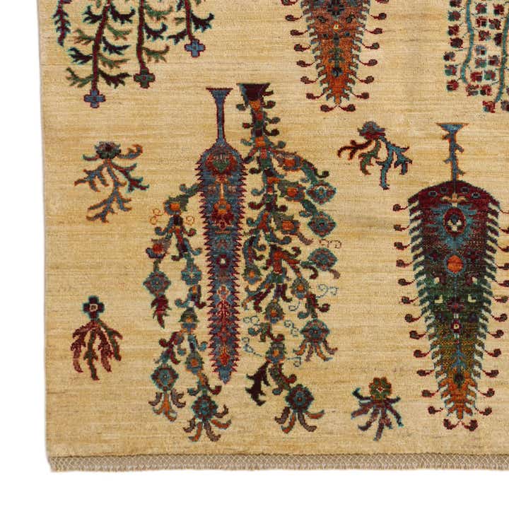 4' 11 x 6' 4 Hand Knotted Ariana Ziegler Rug