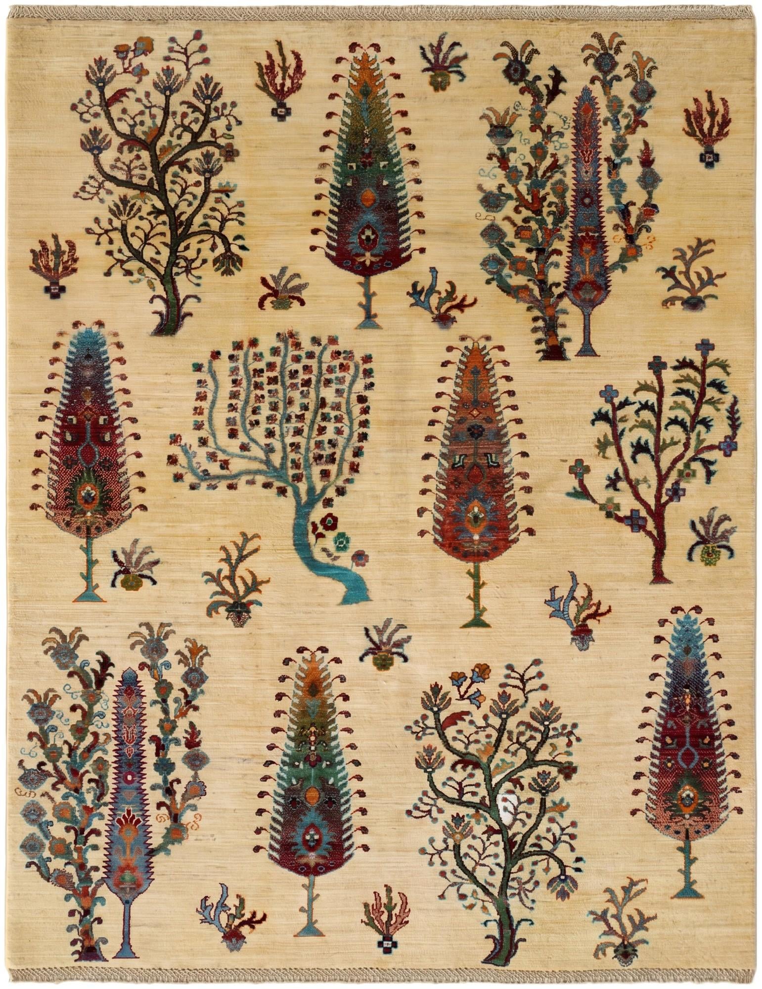 4' 11 x 6' 4 Hand Knotted Ariana Ziegler Rug