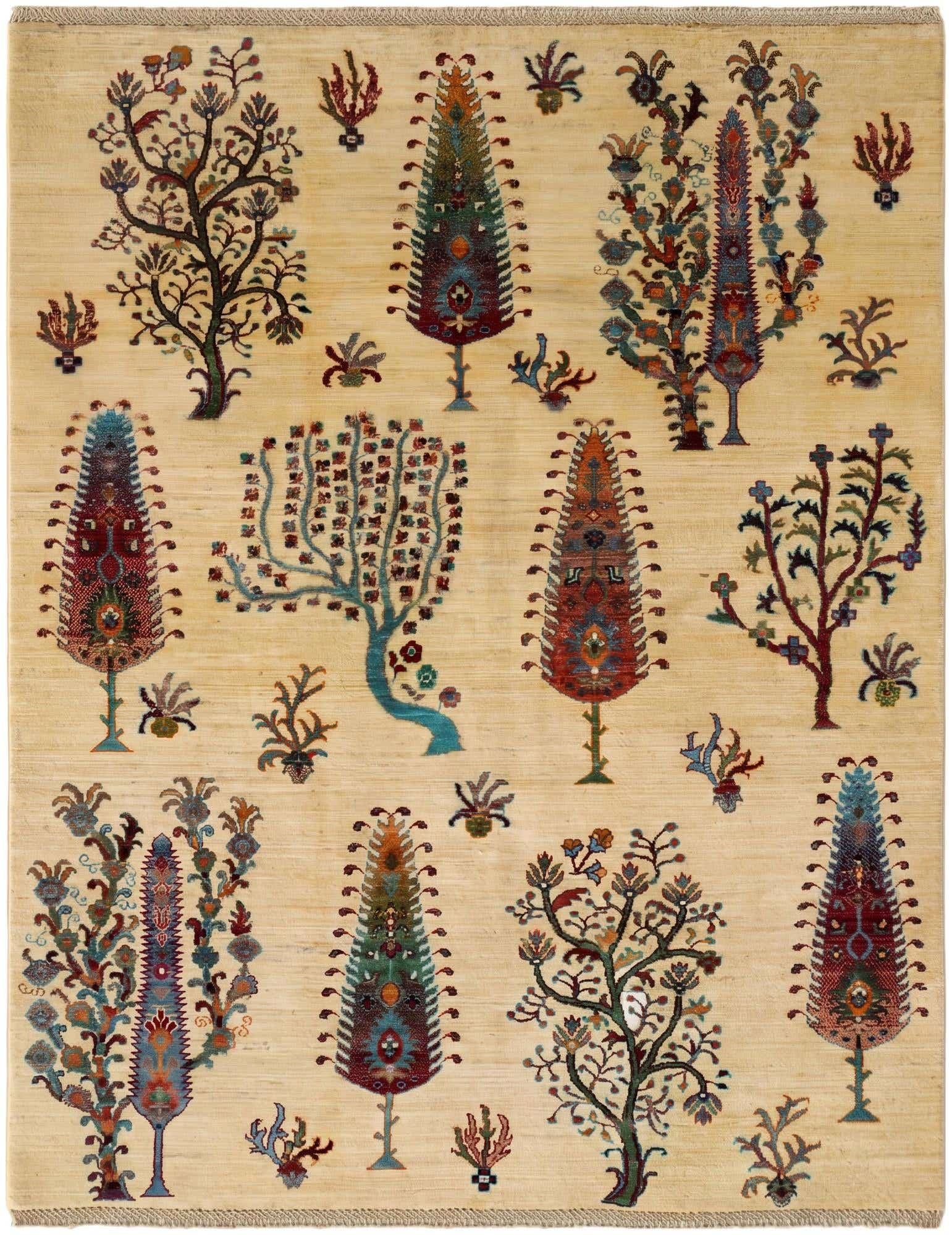 4' 11 x 6' 4 Hand Knotted Ariana Ziegler Rug