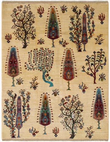 4' 11 x 6' 4 Hand Knotted Ariana Ziegler Rug
