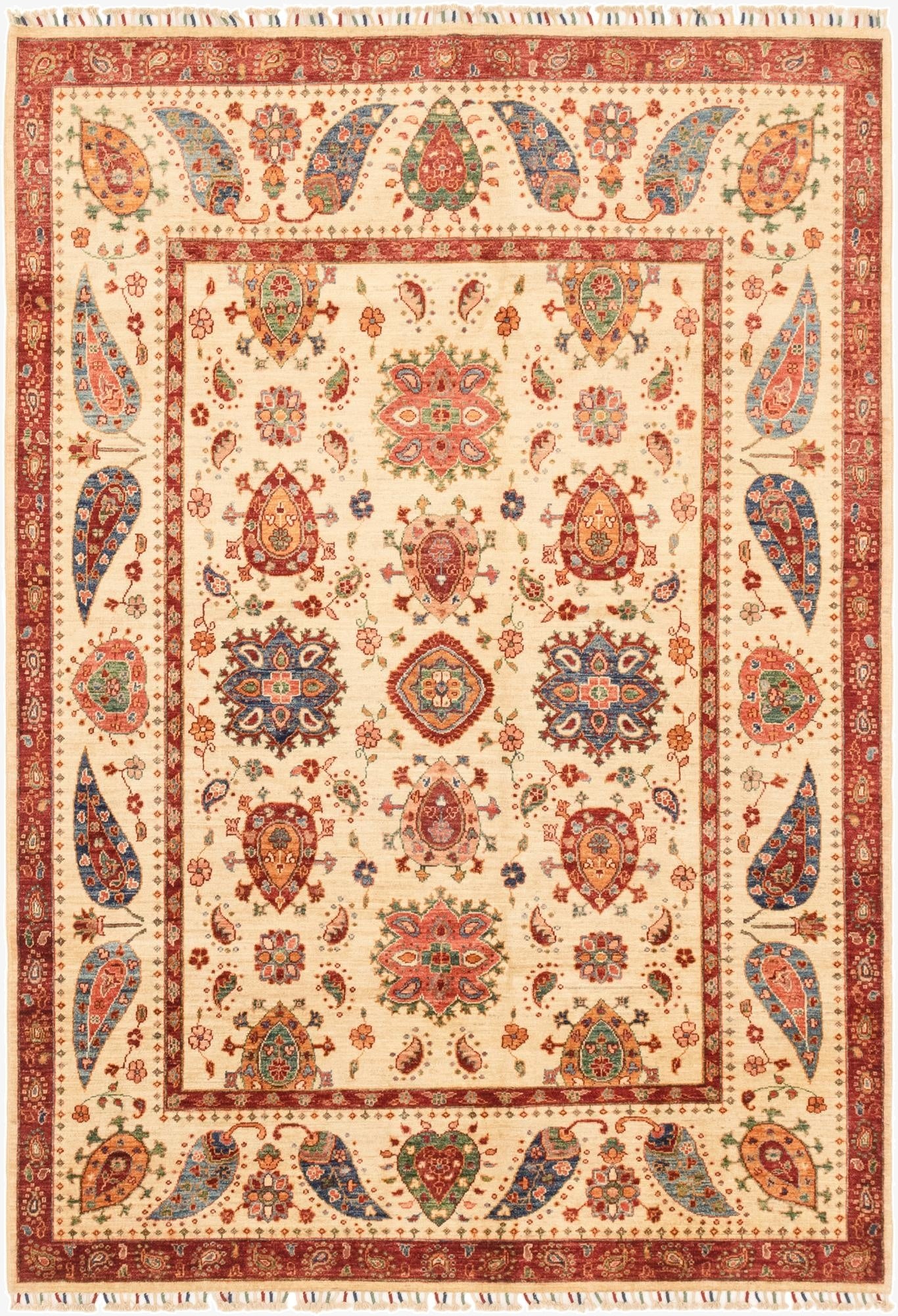 5' 9 x 8' 2  Hand Knotted Ariana Ziegler Rug