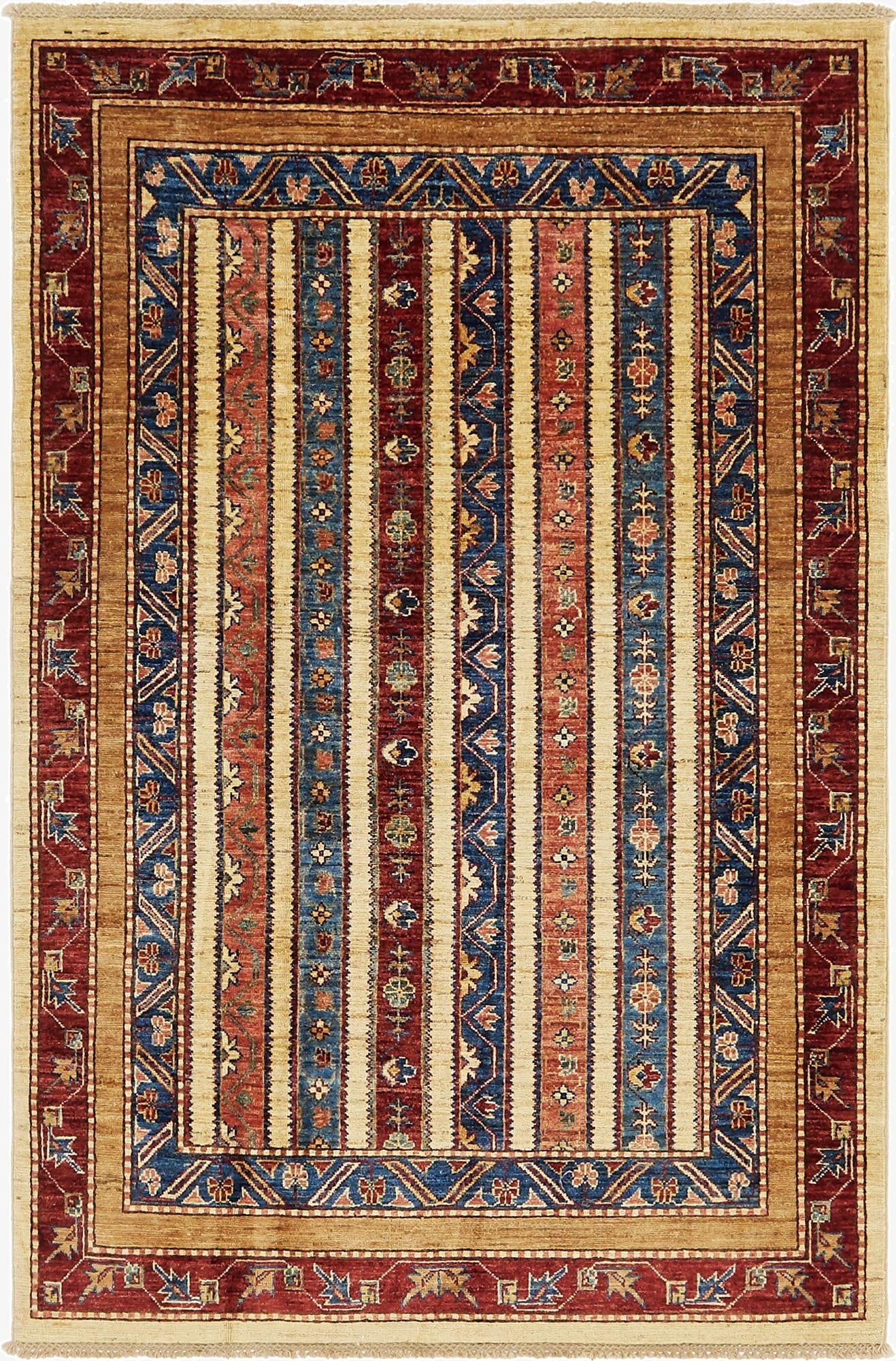 4' 2 x 6' 2  Hand Knotted Ariana Ziegler Rug