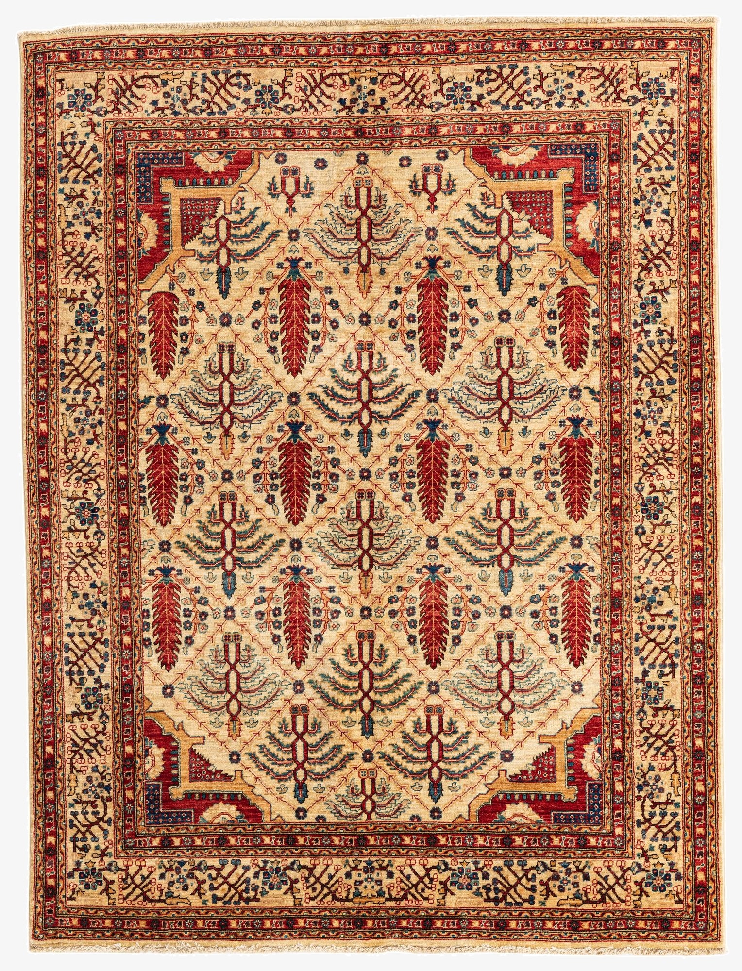 5' x 6' 7  Hand Knotted Ariana Ziegler Oriental Rug