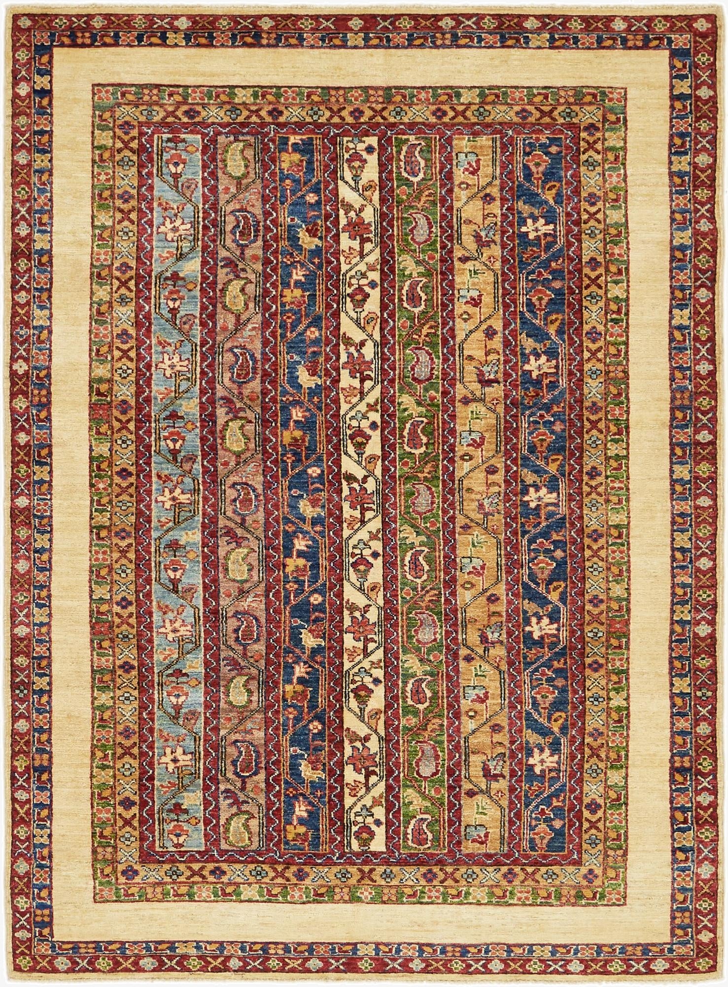 4' 8 x 6' 6  Hand Knotted Ariana Ziegler Wool Rug