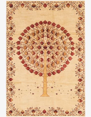 6' 4 x 9' 5 Hand Knotted Ariana Ziegler Wool Rug