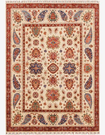 5' 9 x 8' Hand Knotted Ariana Ziegler Rug