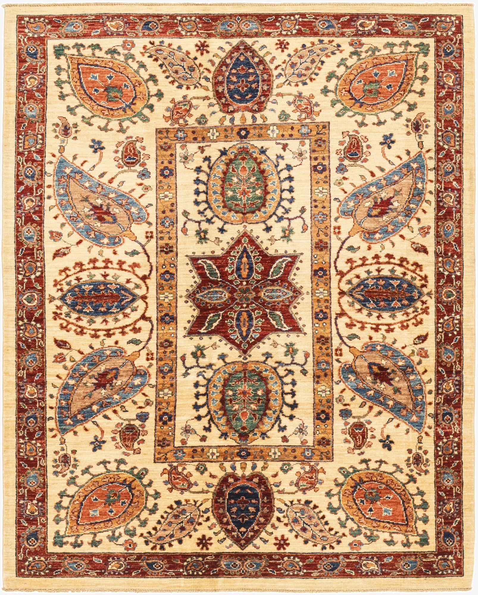 5' 1 x 6' 5  Hand Knotted Ariana Ziegler Rug