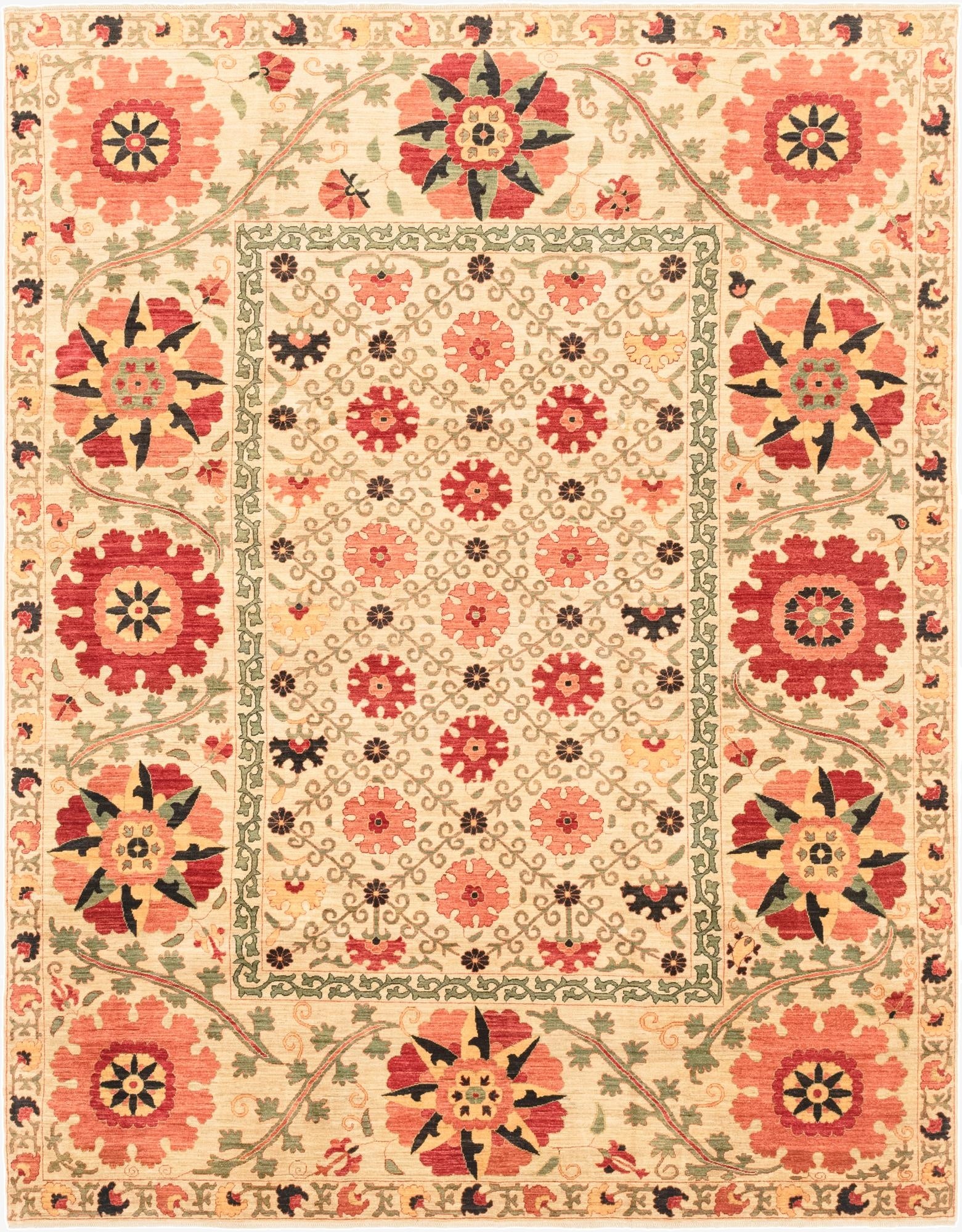 8' 2 x 10' 5  Hand Knotted Ariana Ziegler Oriental Rug