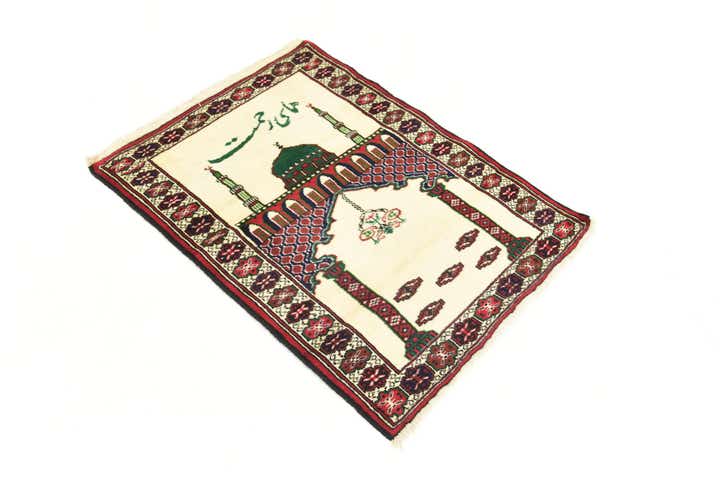 2' 8 x 3' 7 Hand Knotted Balouch Persian Wool Rug