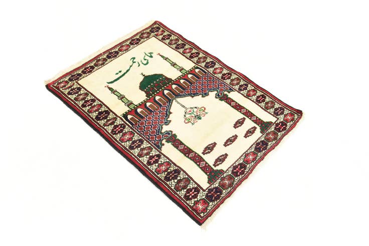 Detail image of 2' 8 x 3' 7 Hand Knotted Balouch Persian Wool Rug