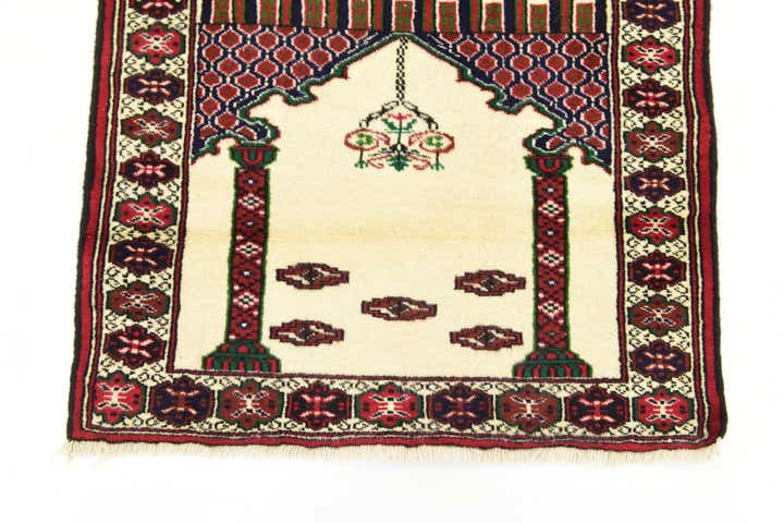 2' 8 x 3' 7 Hand Knotted Balouch Persian Wool Rug