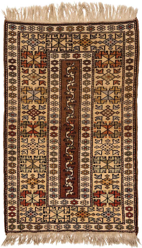 3' x 4' 8 Hand Woven Balouch Wool Rug