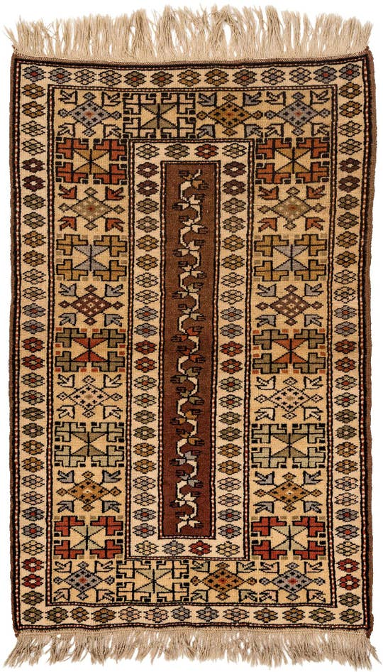 Detail image of 3' x 4' 8 Hand Woven Balouch Wool Rug