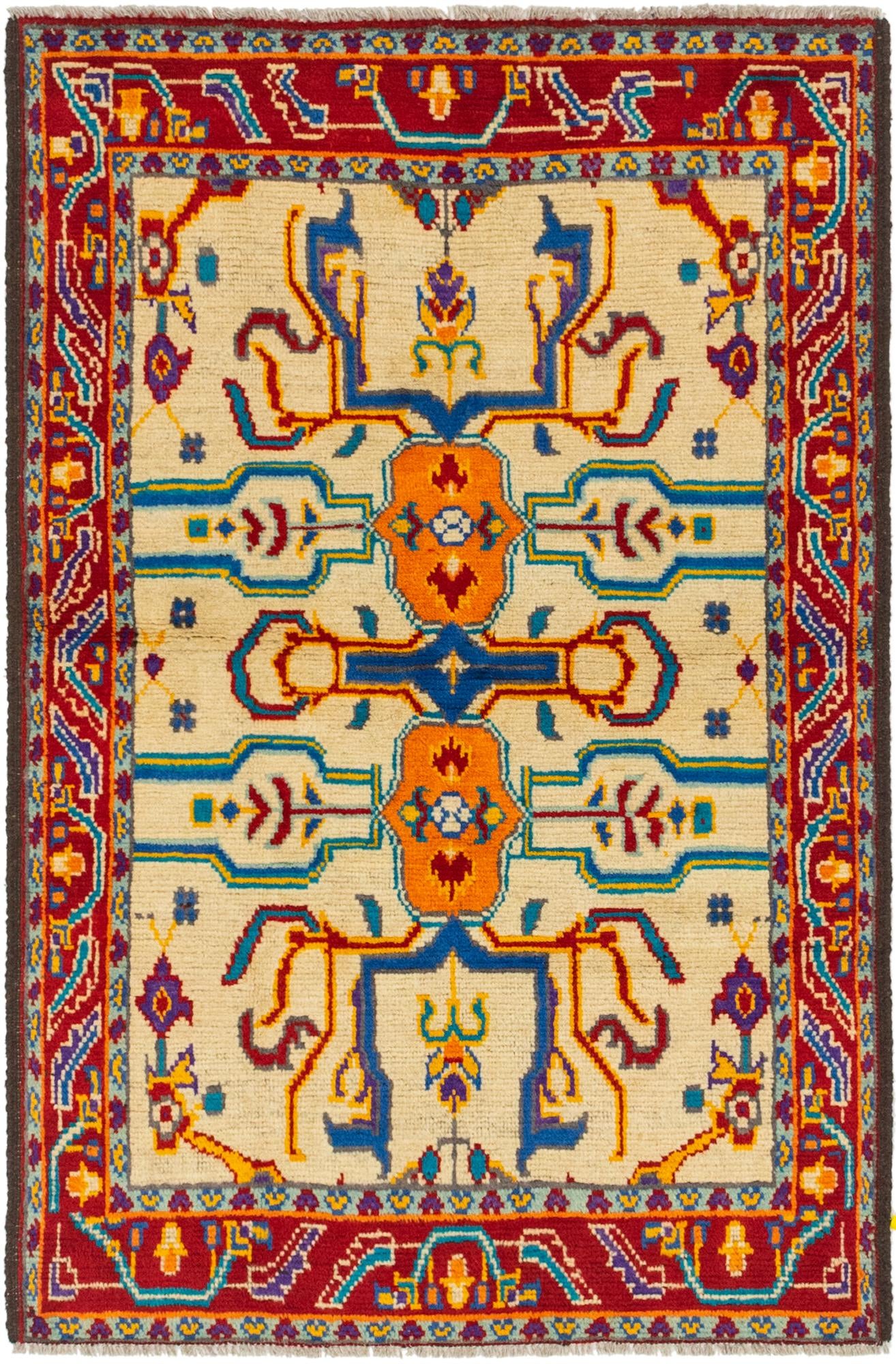 3' 7 x 5' 6 Hand Knotted Balouch Wool Rug