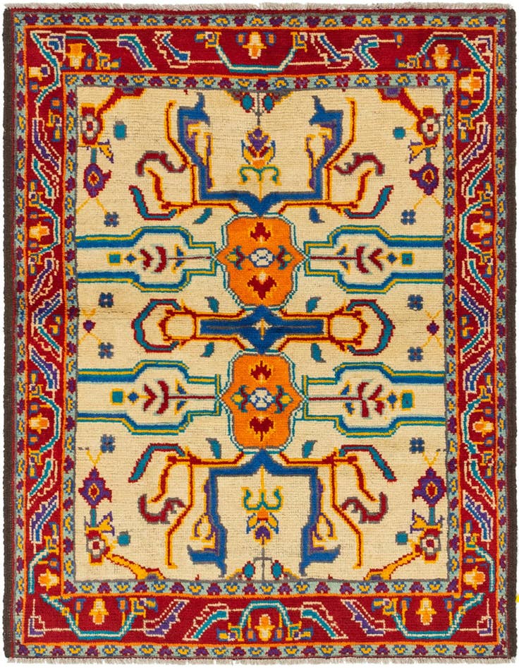Detail image of 3' 7 x 5' 6 Hand Knotted Balouch Wool Rug