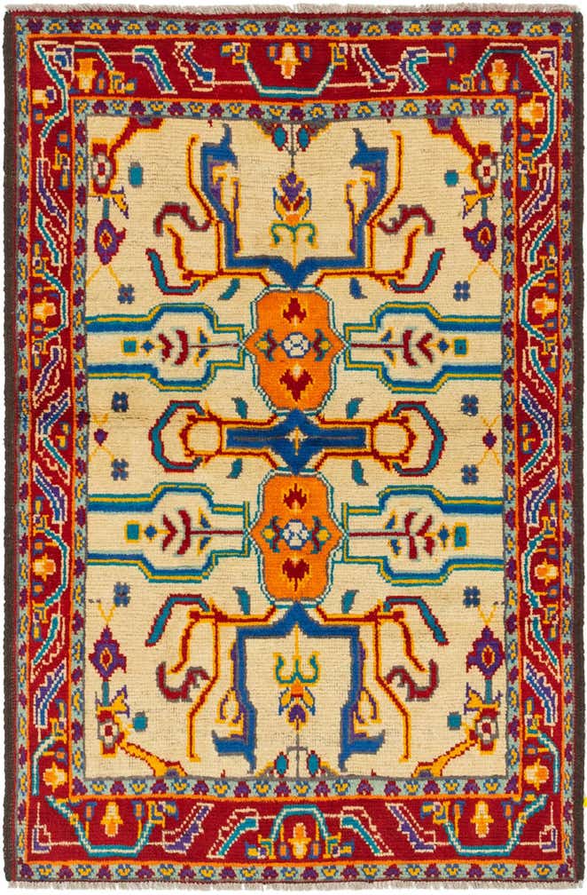 3' 7 x 5' 6 Hand Knotted Balouch Wool Rug