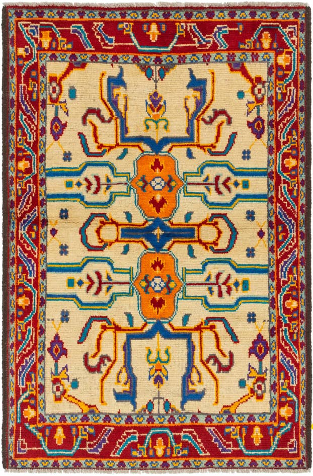 Detail image of 3' 7 x 5' 6 Hand Knotted Balouch Wool Rug