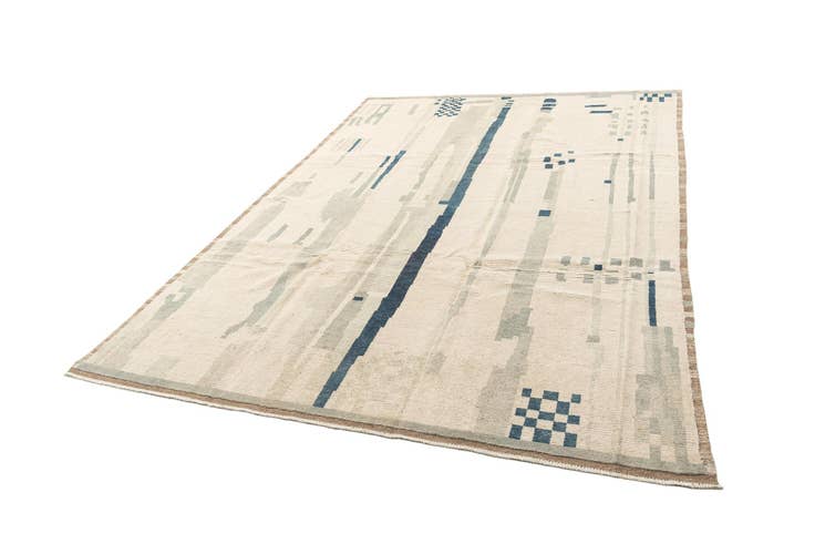 Detail image of 8' 9 x 12' 7 Hand Knotted Beni Marok Rug