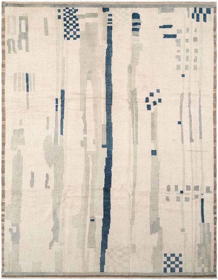 Detail image of 8' 9 x 12' 7 Hand Knotted Beni Marok Rug