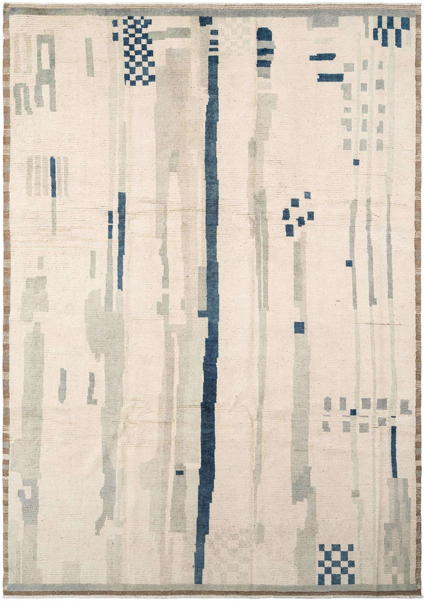 8' 9 x 12' 7 Hand Knotted Beni Marok Rug