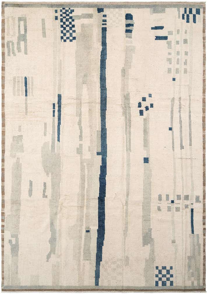 8' 9 x 12' 7 Hand Knotted Beni Marok Rug