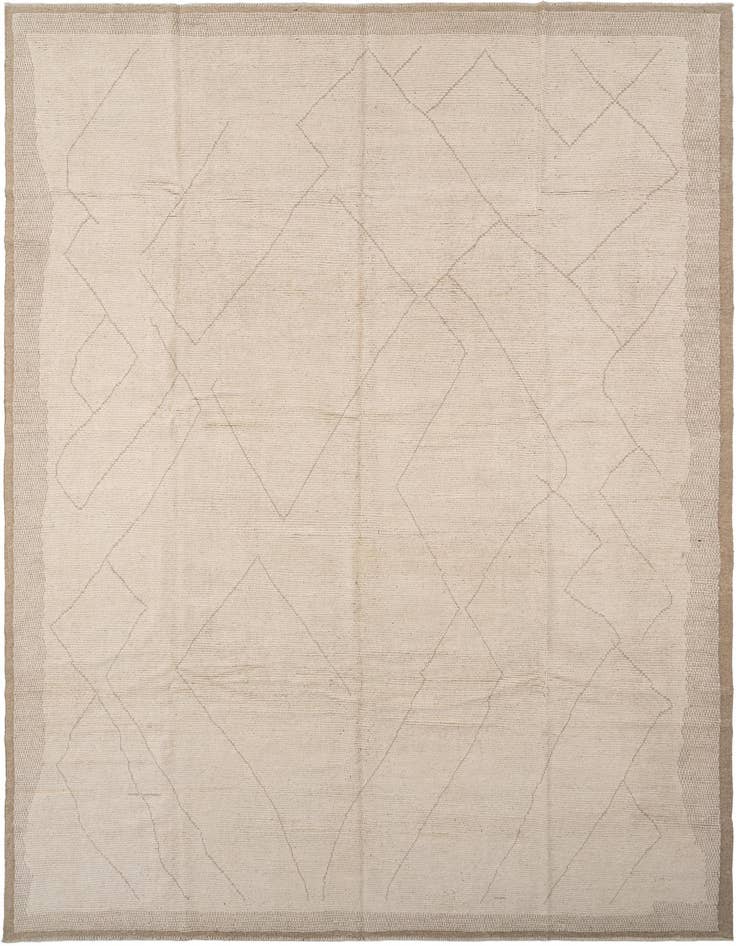 Detail image of 10' 2 x 14' 3 Hand Knotted Beni Marok Rug