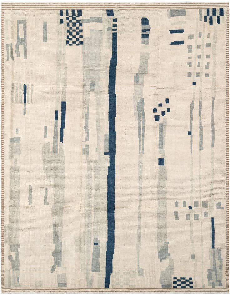 Detail image of 8' 2 x 10' Hand Knotted Beni Marok Rug