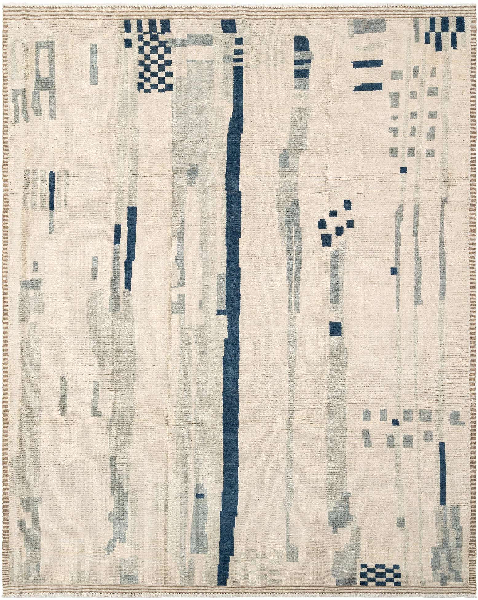 8' 2 x 10' Hand Knotted Beni Marok Rug