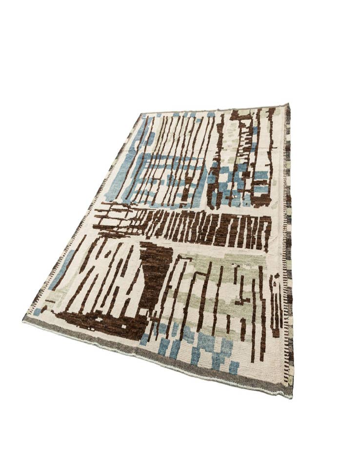 Detail image of 8' 4 x 10'  Hand Knotted Beni Marok Rug