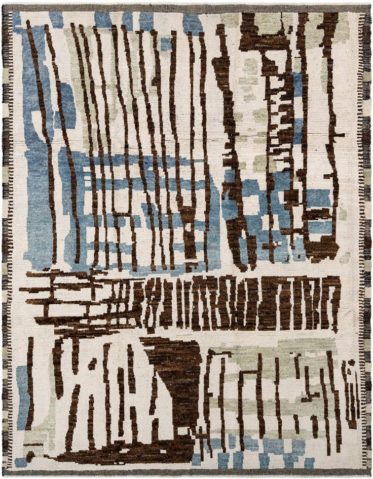 Detail image of 8' 4 x 10' Hand Knotted Beni Marok Rug