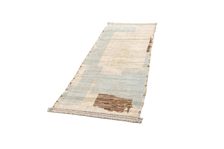 Detail image of 3' 3 x 9' 3 Hand Knotted Beni Marok Rug