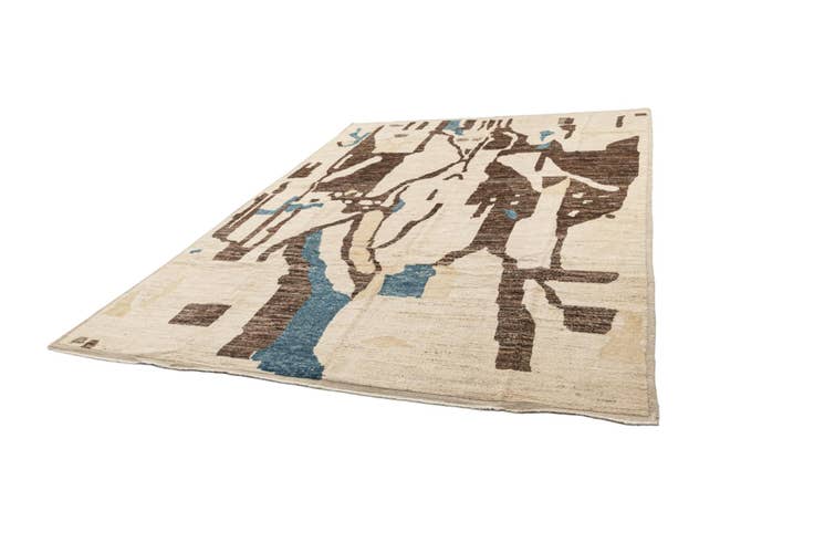 Detail image of 10' 2 x 14' 1 Hand Knotted Beni Marok Rug